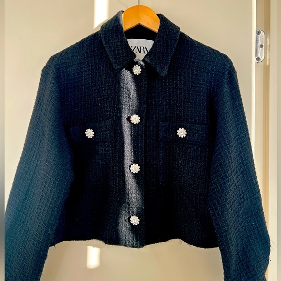 ZARA BLACK JACKET - Picture 1 of 12